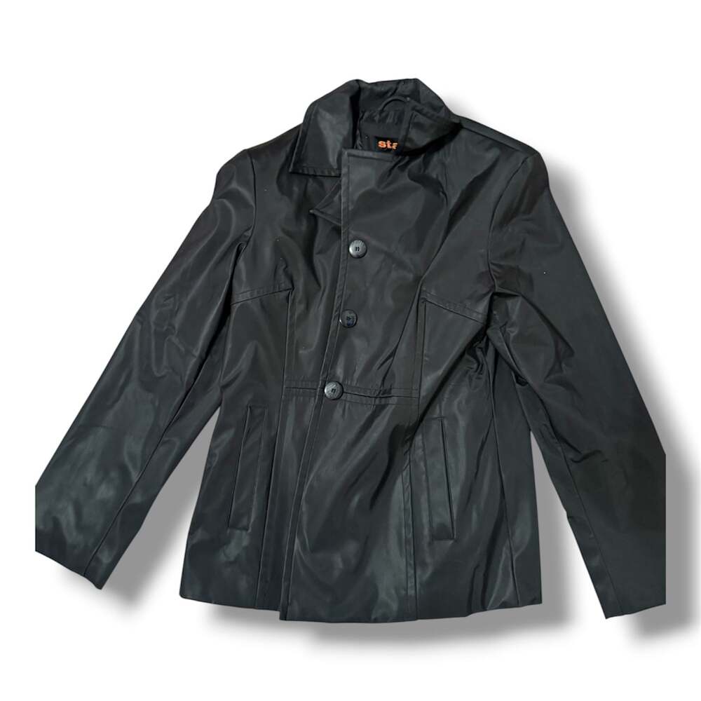 Static Women's Black Lightweight Button-Down Blazer Jacket